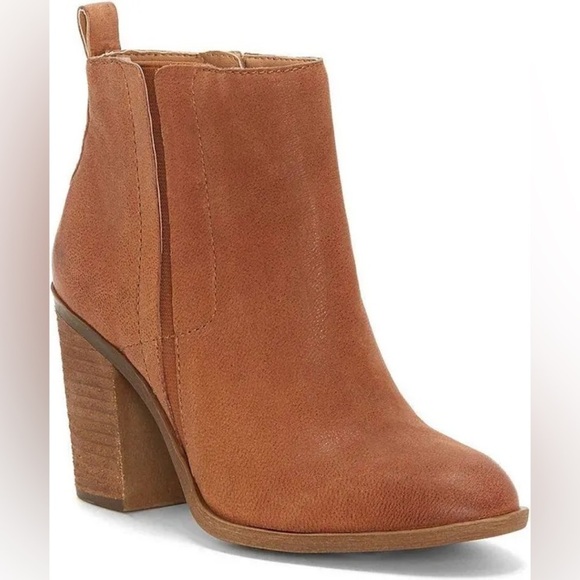 Lucky Brand Sassa Leather Heeled Boot - Picture 1 of 15
